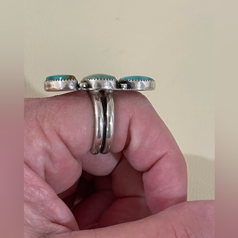 EUC Tess Gentry sterling silver and turquoise ring - Picture 3 of 4